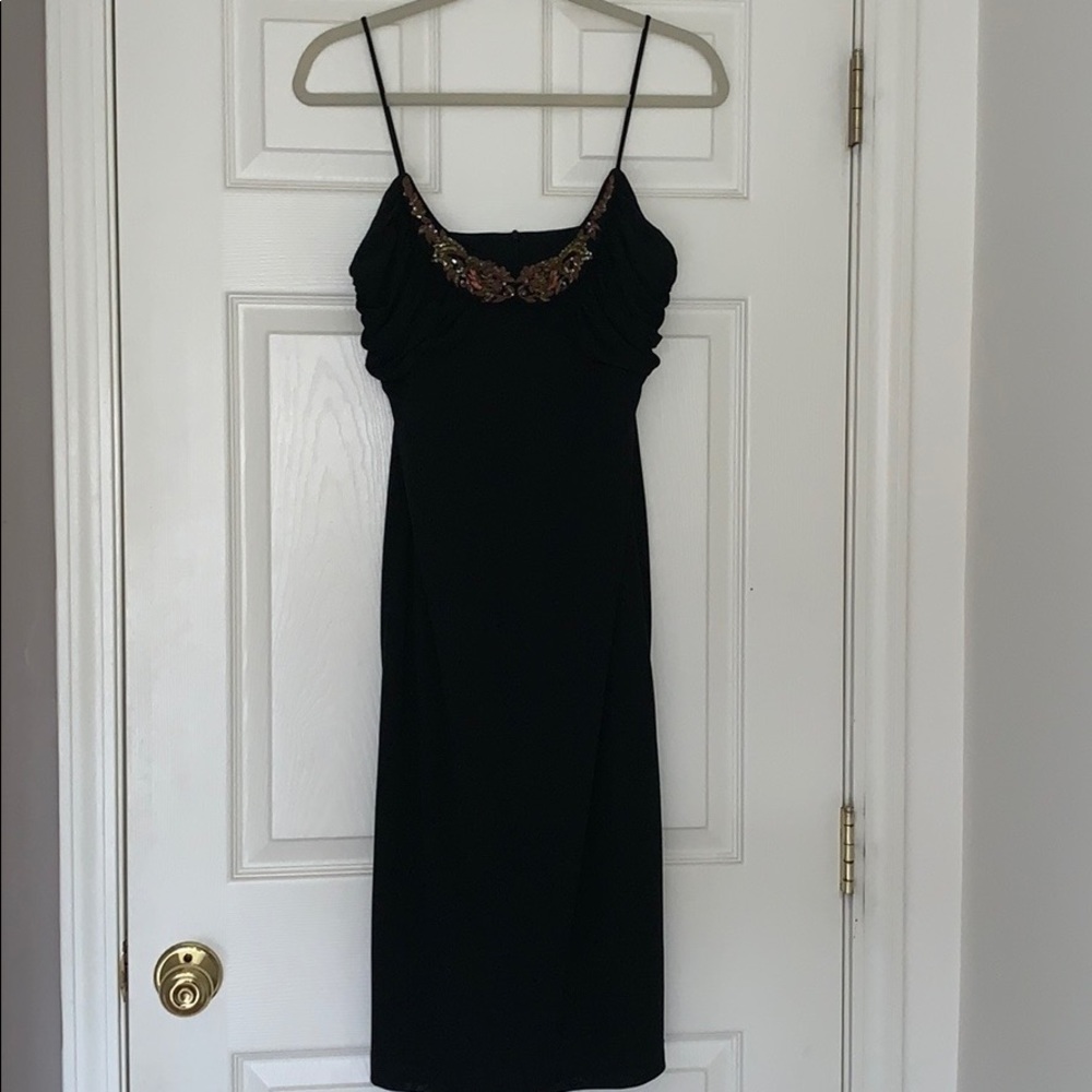 David Meister spaghetti strap dress